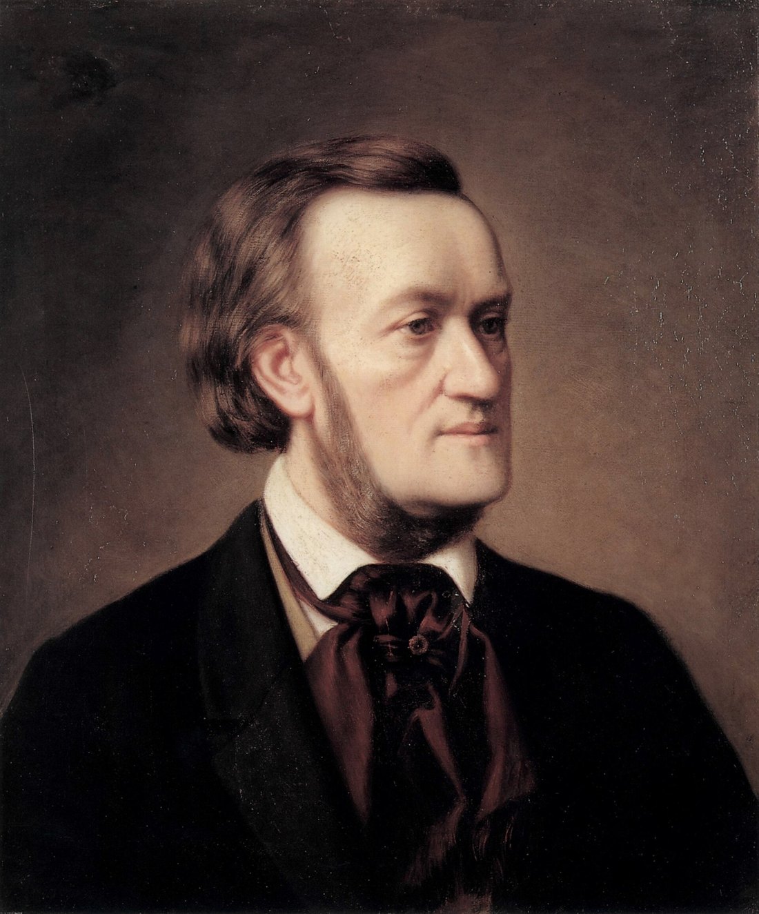 Porträt von Richard Wagner, Gemälde von Caesar Willich um 1862